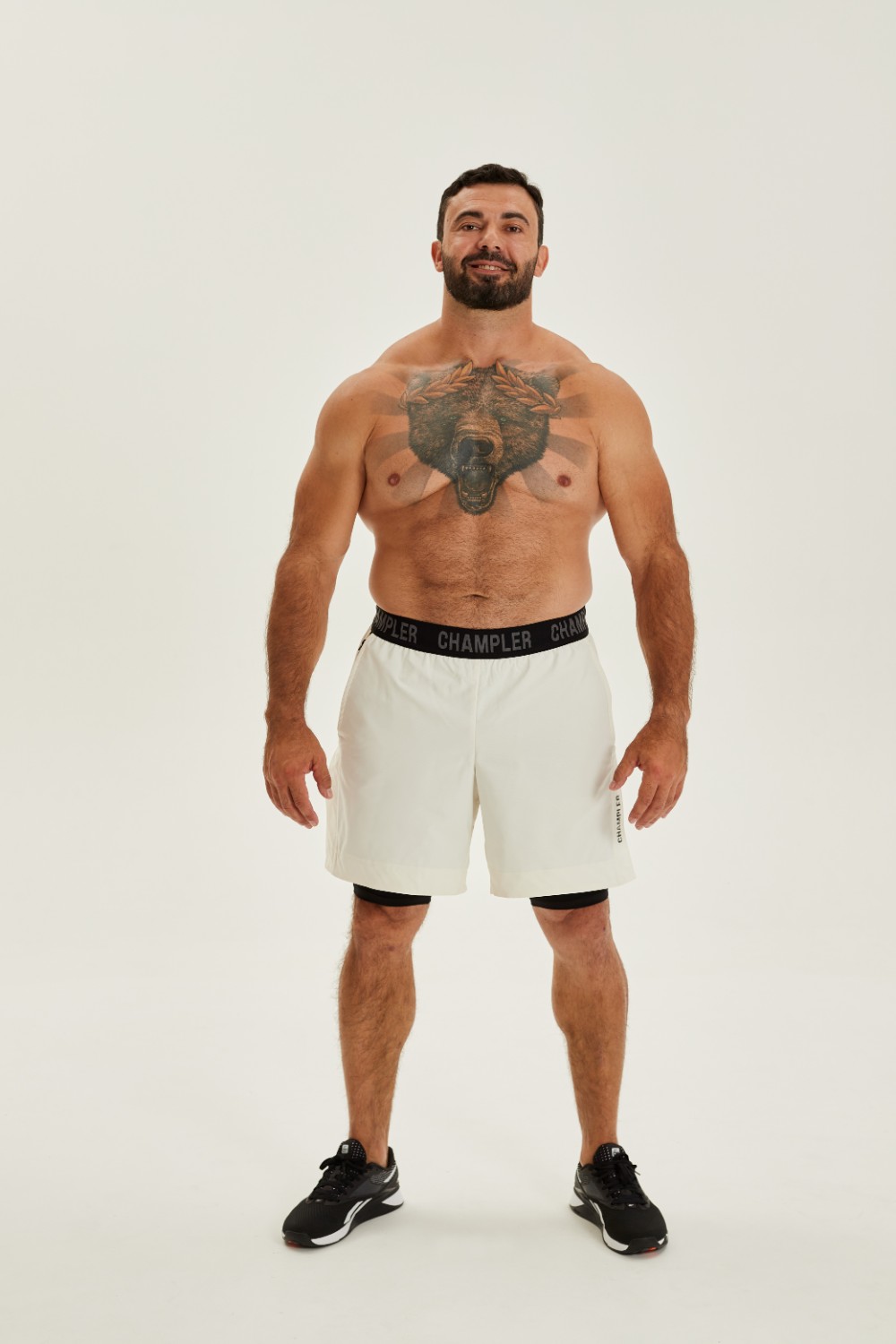 Шорты Двухслойные мужские CHAMP WORKOUT Айвори