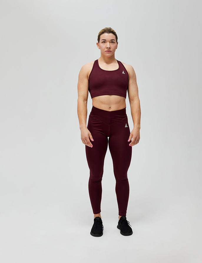 Лосины женские CHAMP Simple-Fit Бордовые