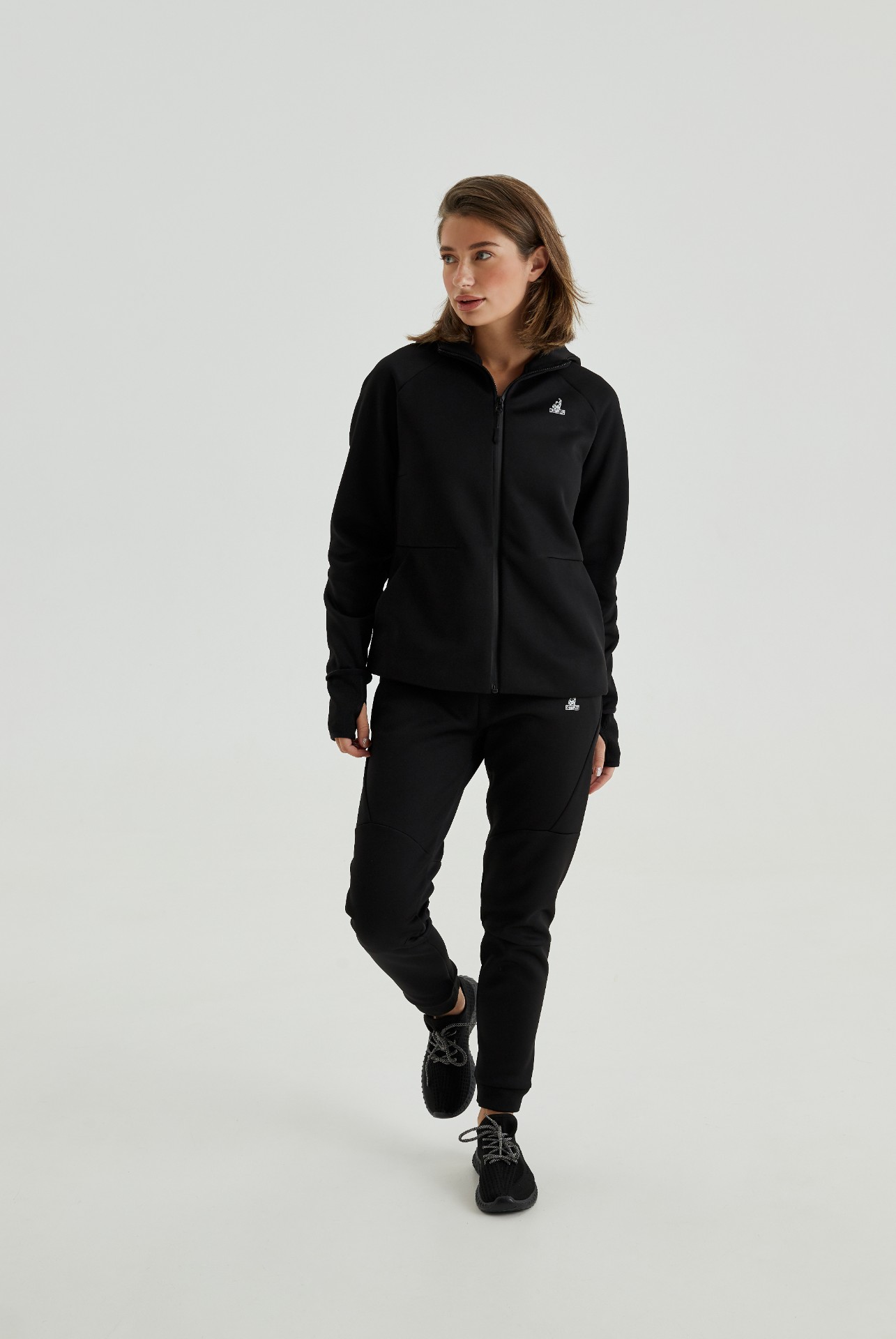Кофта утепленная женская с капюшоном CHAMP Hoodie Черная
