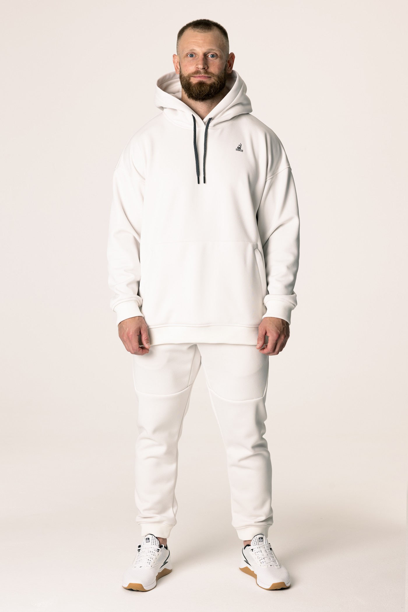 Кофта утепленная мужские с капюшоном CHAMP Hoodie OVERSIZE Айвори