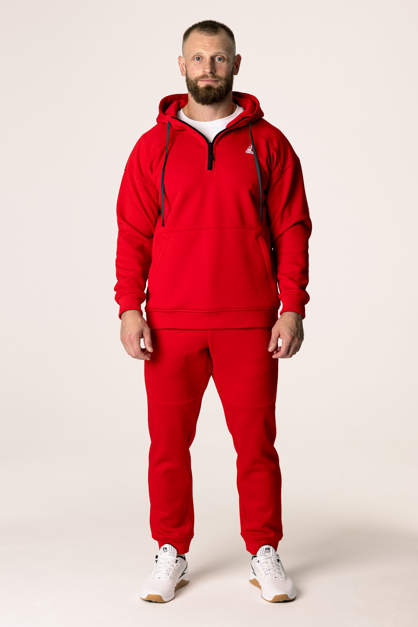 Кофта утепленная мужские с капюшоном CHAMP 2Hoodie Красная