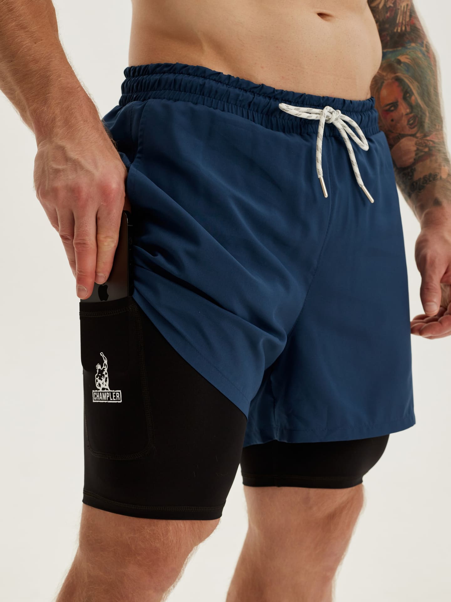 Шорты Двухслойные мужские CHAMP Shorts PRO Синие