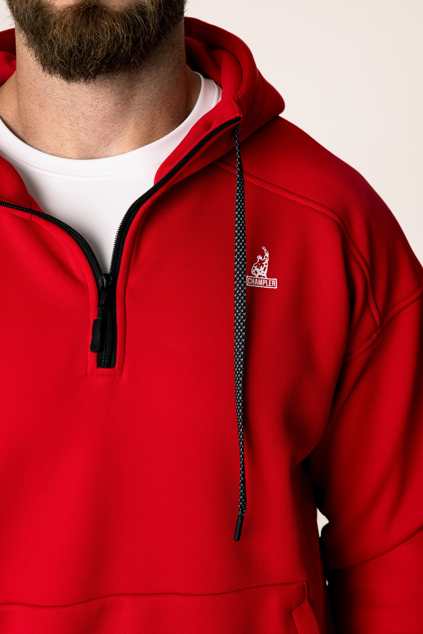 Кофта утепленная мужские с капюшоном CHAMP 2Hoodie Красная