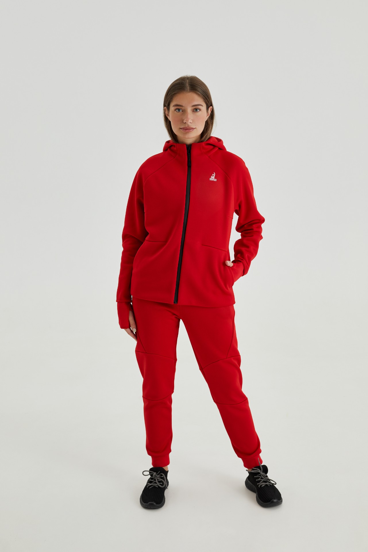 Кофта утепленная женская с капюшоном CHAMP Hoodie Красная