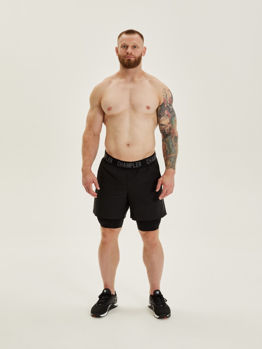 Шорты Двухслойные мужские CHAMP WORKOUT Черные