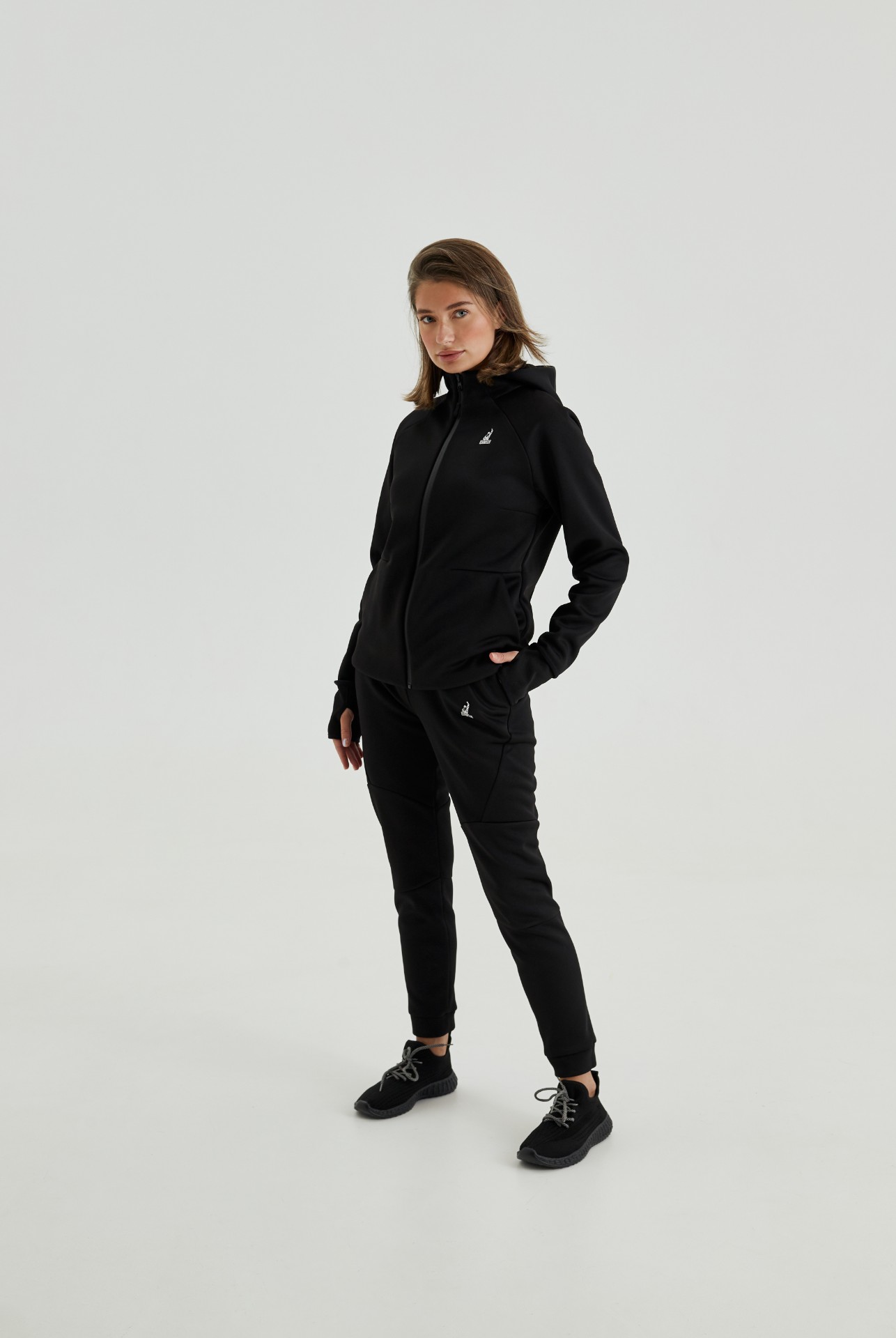 Кофта утепленная женская с капюшоном CHAMP Hoodie Черная