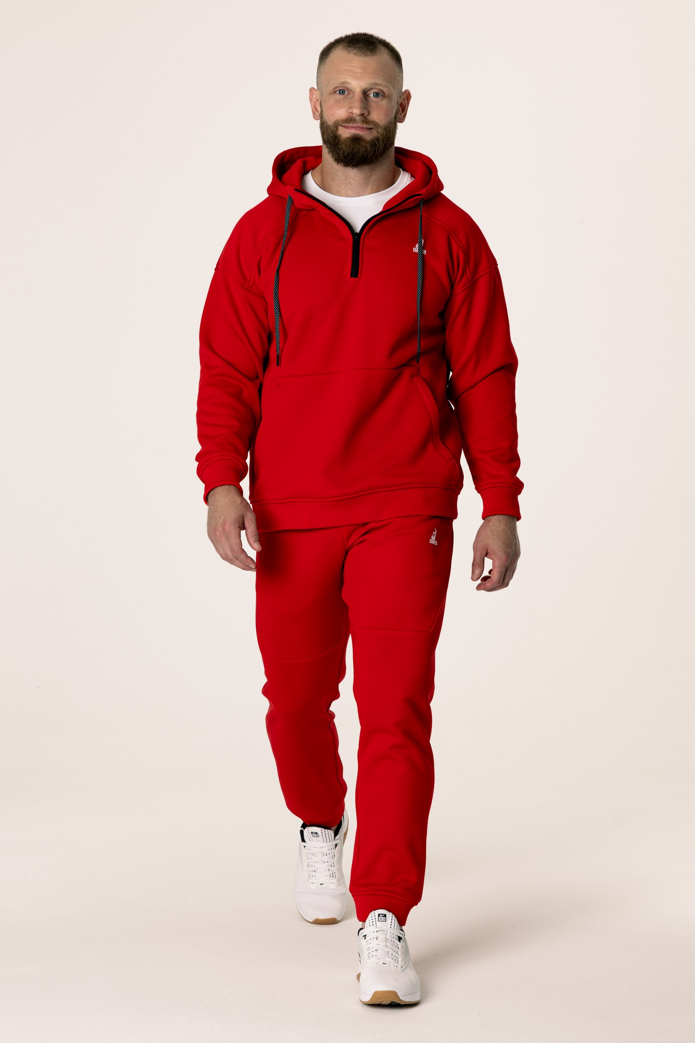 Кофта утепленная мужские с капюшоном CHAMP 2Hoodie Красная