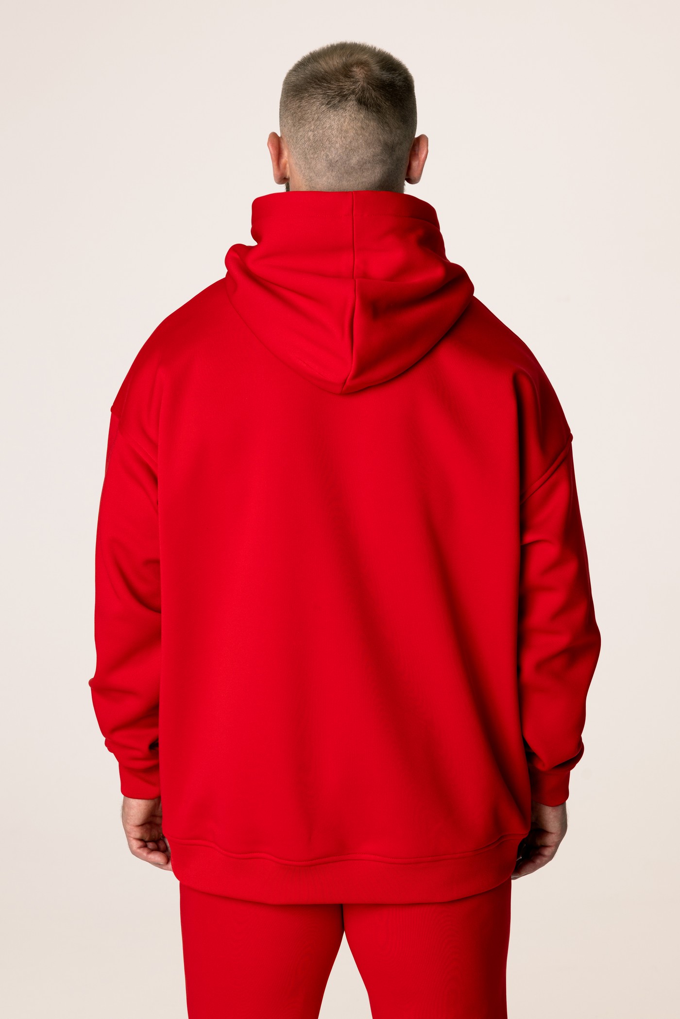 Кофта утепленная мужские с капюшоном CHAMP Hoodie OVERSIZE Красная