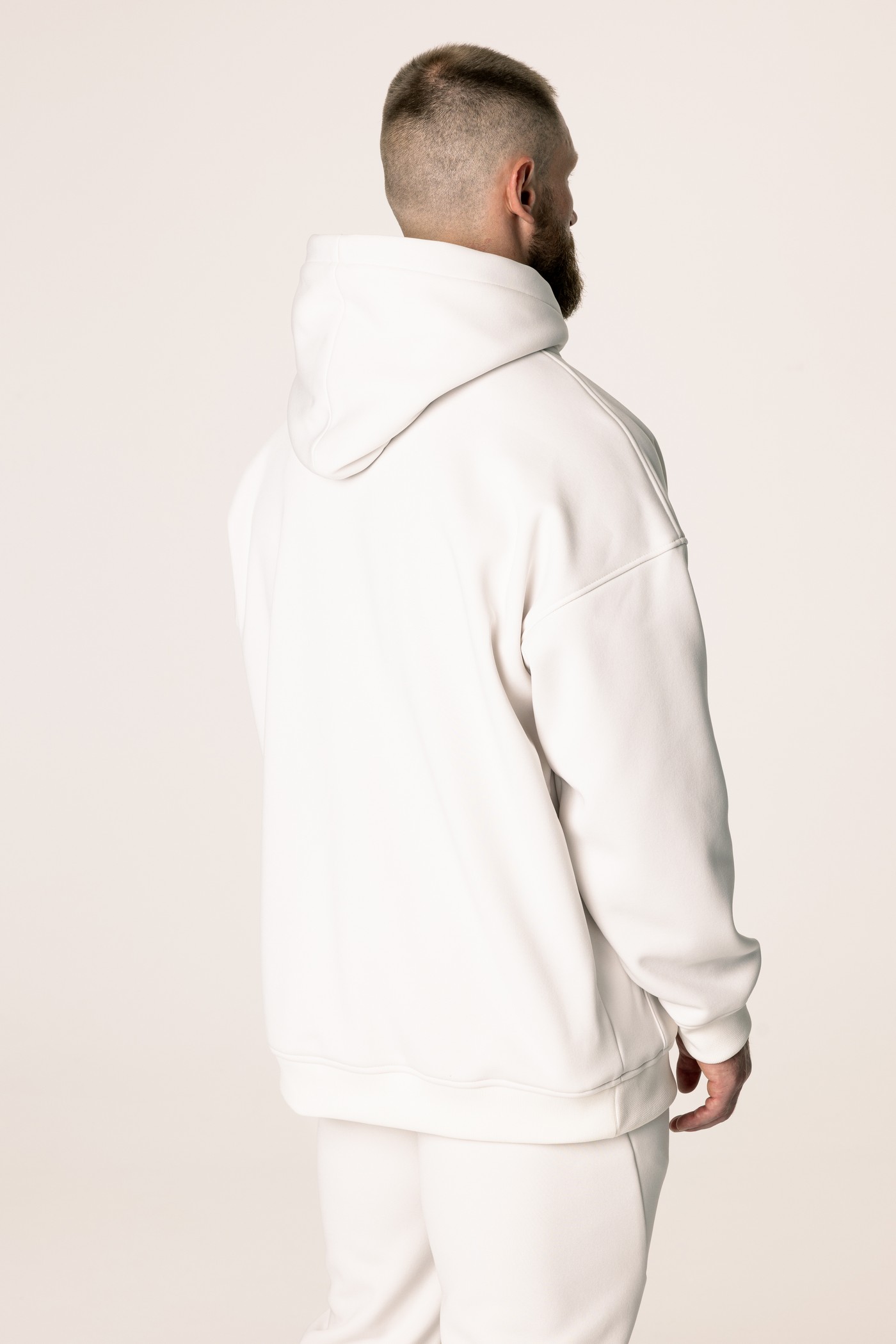 Кофта утепленная мужские с капюшоном CHAMP Hoodie OVERSIZE Айвори