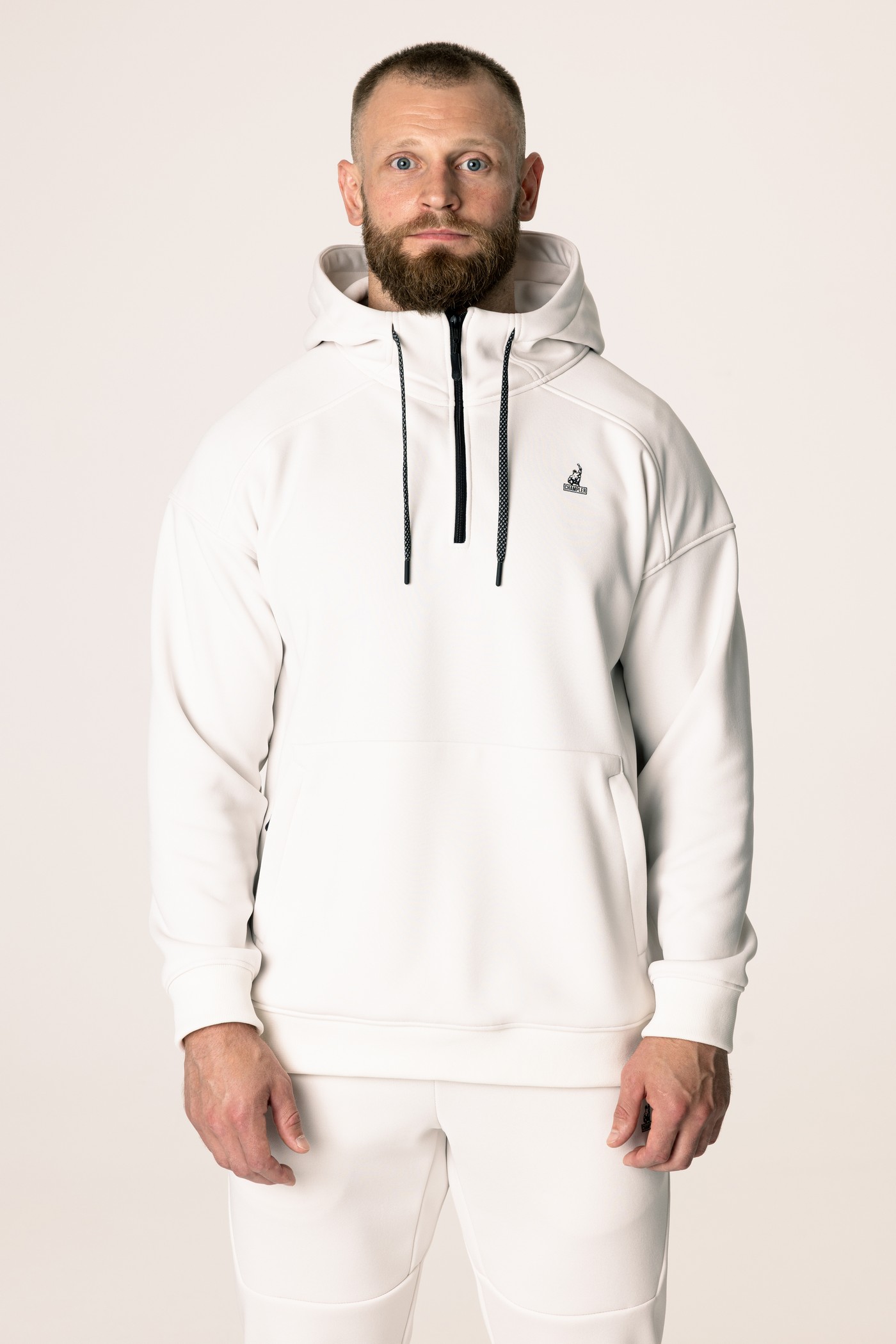 Кофта утепленная мужские с капюшоном CHAMP 2Hoodie Айвори