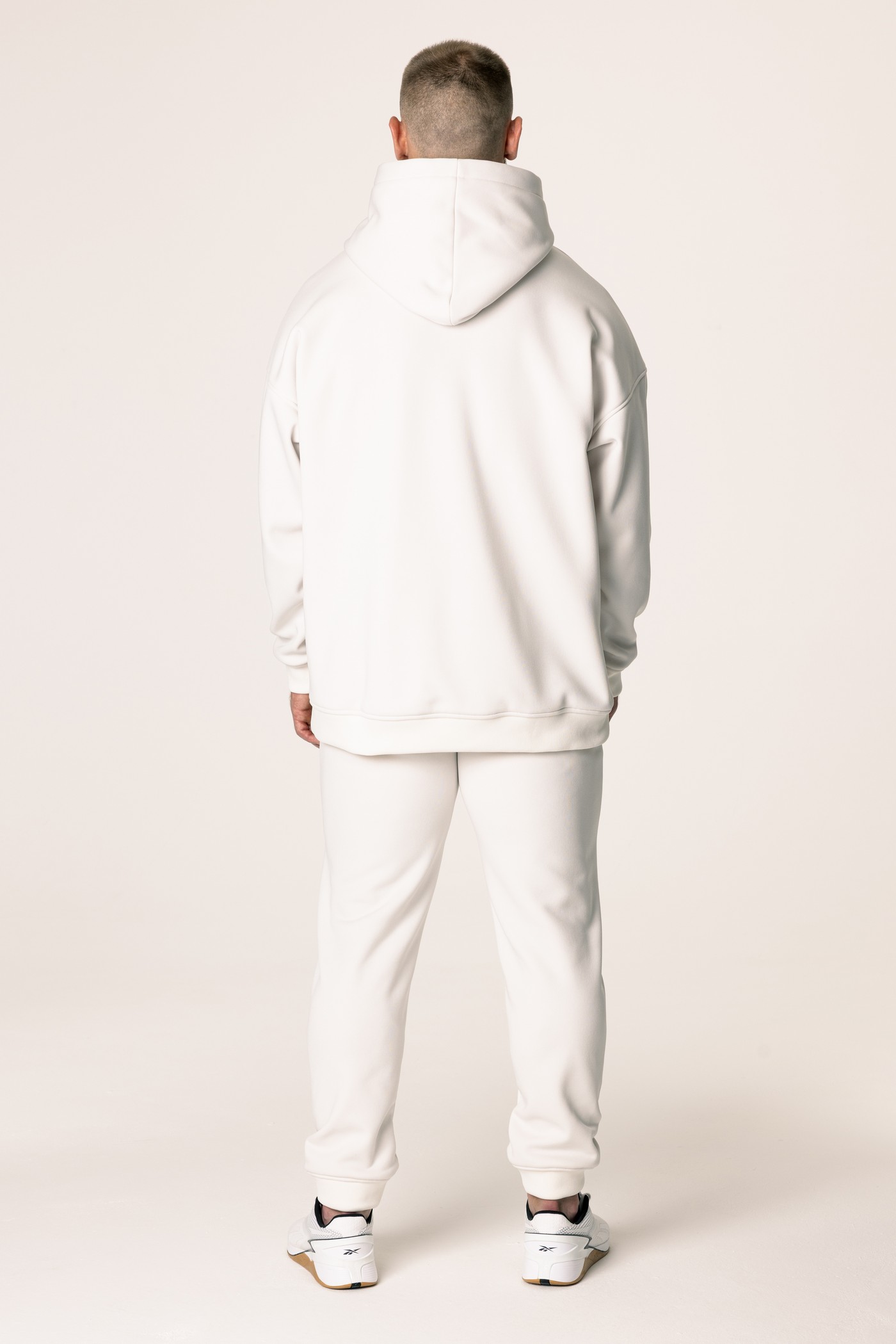 Кофта утепленная мужские с капюшоном CHAMP Hoodie OVERSIZE Айвори