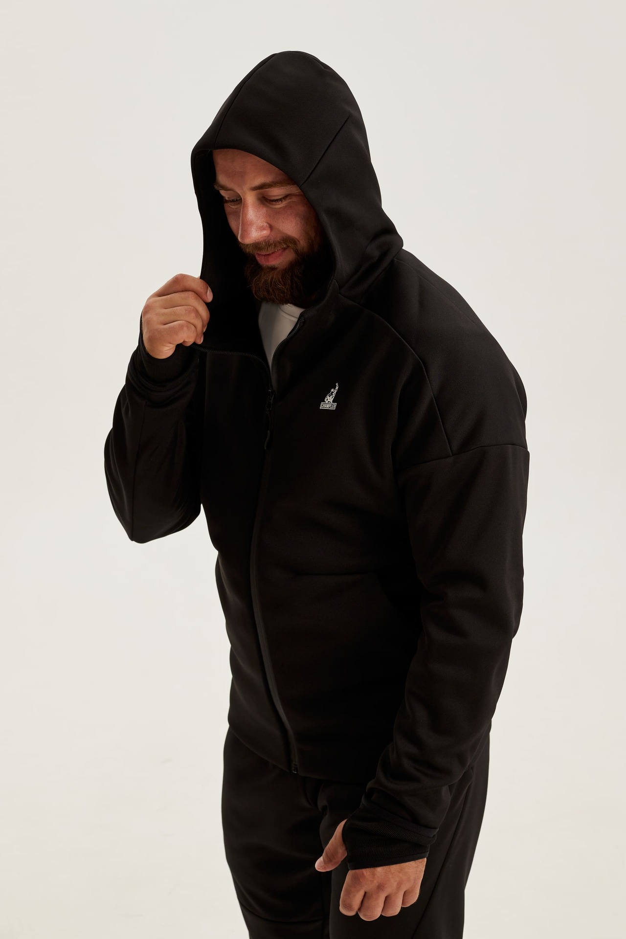 Кофта с капюшоном утепленная  мужская CHAMP Hoodie Черная
