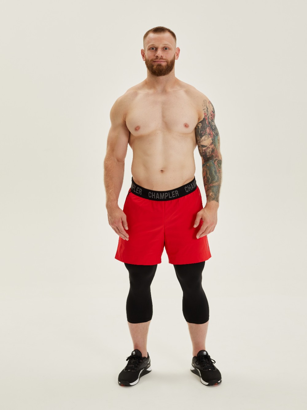 Шорты Двухслойные мужские CHAMP WORKOUT2 Красные