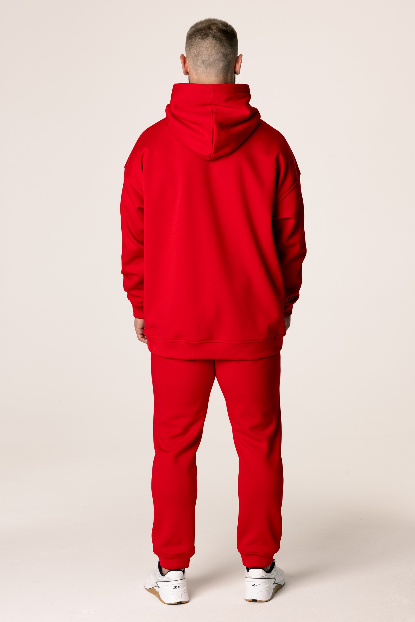 Кофта утепленная мужские с капюшоном CHAMP Hoodie OVERSIZE Красная