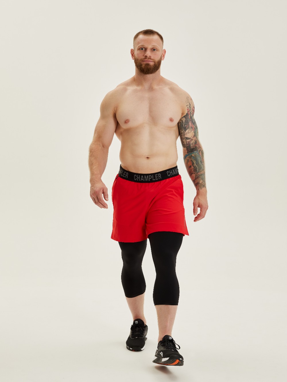 Шорты Двухслойные мужские CHAMP WORKOUT2 Красные