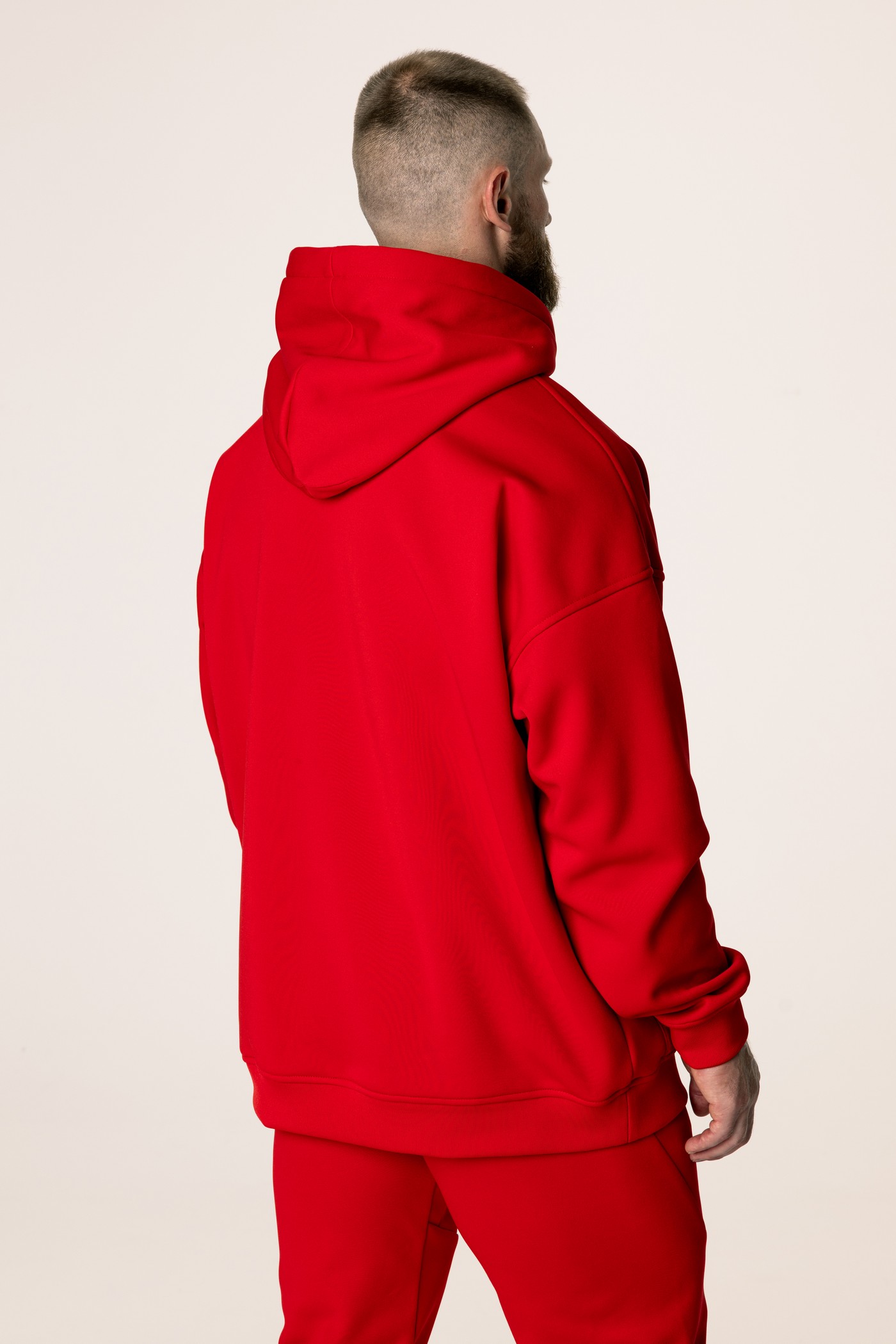 Кофта утепленная мужские с капюшоном CHAMP Hoodie OVERSIZE Красная