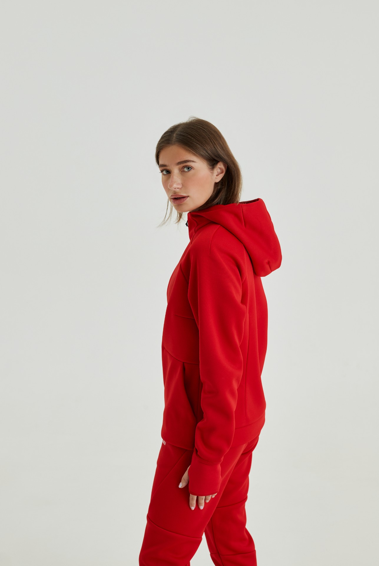 Кофта утепленная женская с капюшоном CHAMP Hoodie Красная