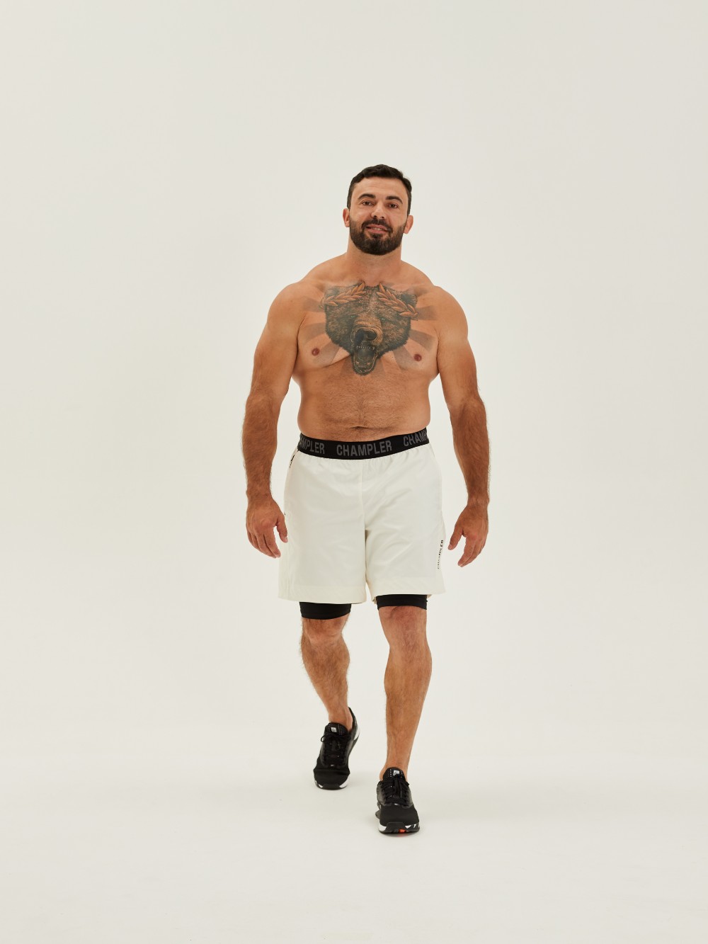 Шорты Двухслойные мужские CHAMP WORKOUT Айвори