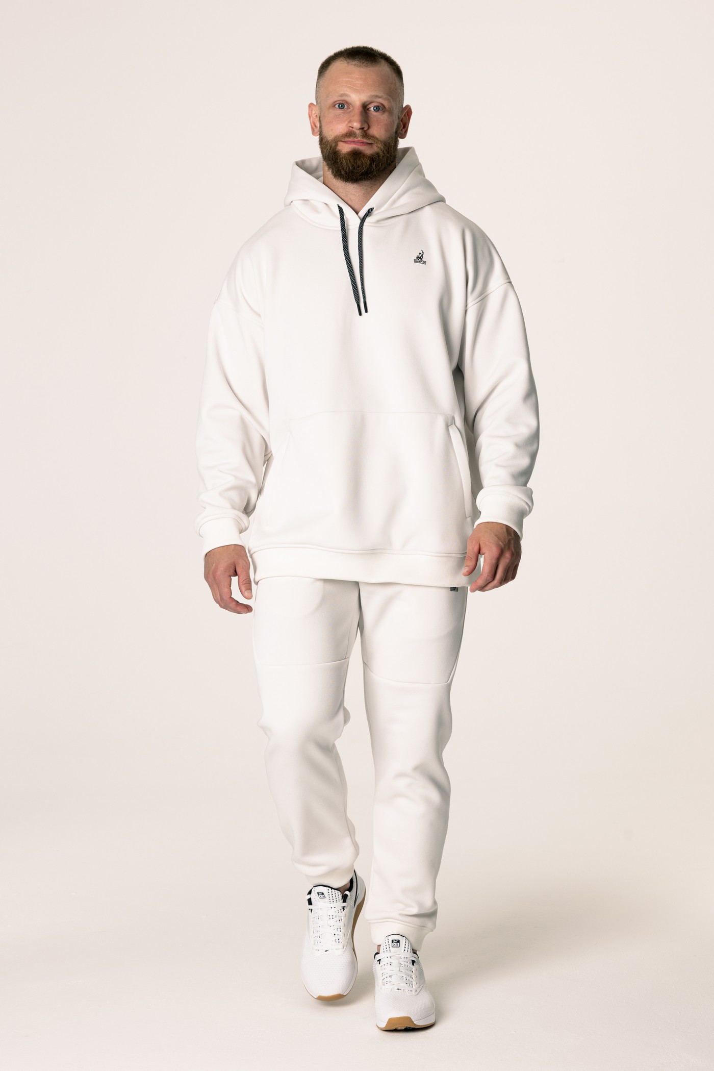 Кофта утепленная мужские с капюшоном CHAMP Hoodie OVERSIZE Айвори
